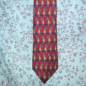 Josh Bach Dancing Hawaiian Red Tie USA 100% Silk